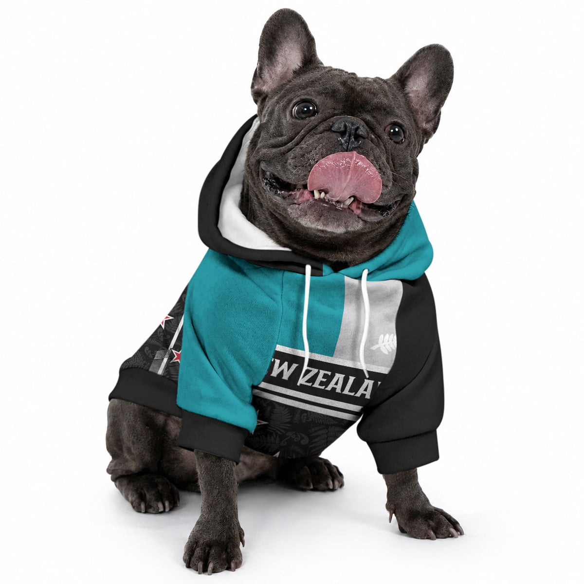Custom NZ Cricket Pride Pet Hoodie Silver Fern Fan Supporter Apparel