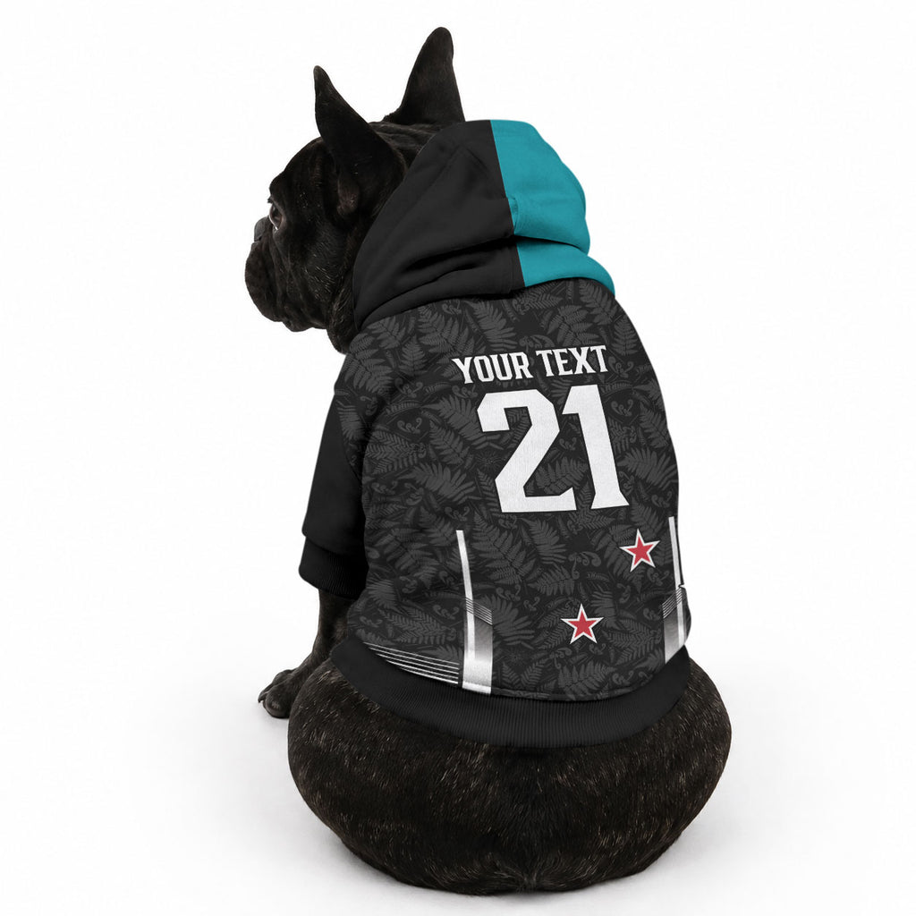 Custom NZ Cricket Pride Pet Hoodie Silver Fern Fan Supporter Apparel