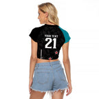 Custom NZ Cricket Pride Raglan Cropped T Shirt Silver Fern Fan Supporter Apparel - Aussie Hoodie
