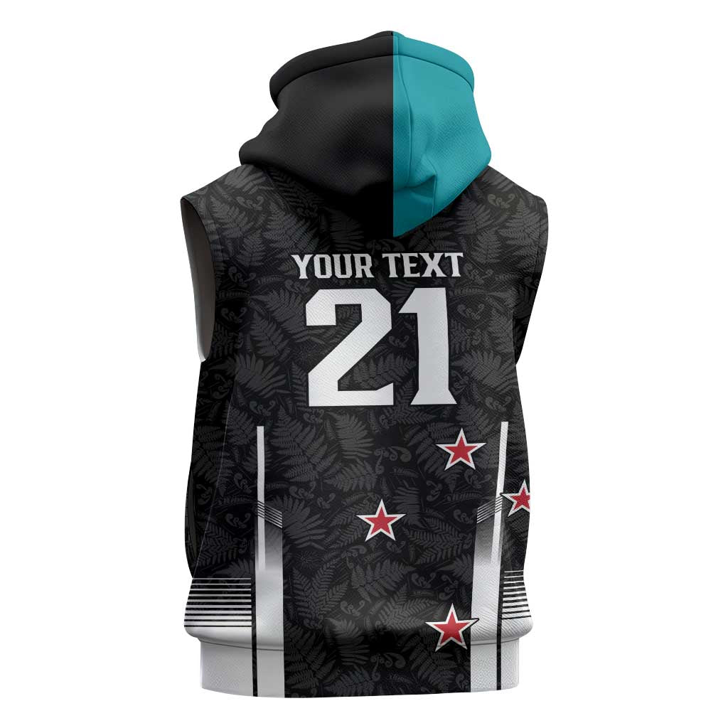 Custom NZ Cricket Pride Sleeveless Hoodie Silver Fern Fan Supporter Apparel - Aussie Hoodie