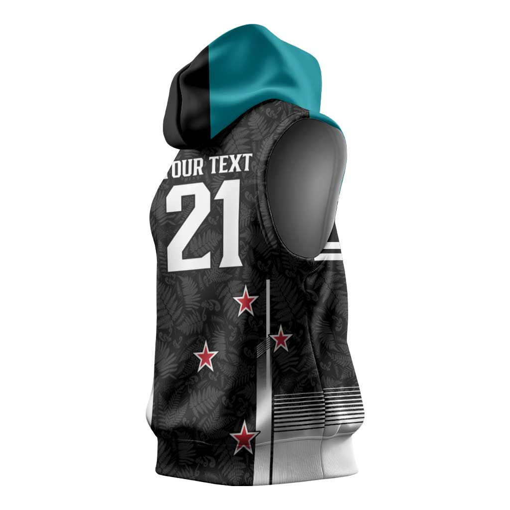 Custom NZ Cricket Pride Sleeveless Hoodie Silver Fern Fan Supporter Apparel - Aussie Hoodie