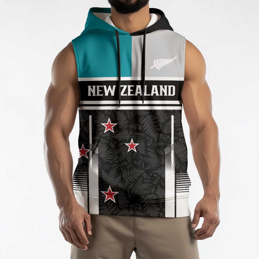 Custom NZ Cricket Pride Sleeveless Hoodie Silver Fern Fan Supporter Apparel - Aussie Hoodie