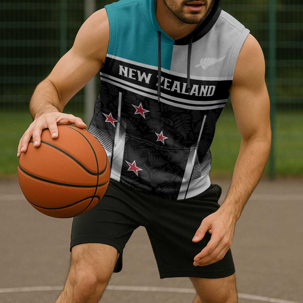 Custom NZ Cricket Pride Sleeveless Hoodie Silver Fern Fan Supporter Apparel - Aussie Hoodie