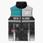 Custom NZ Cricket Pride Sleeveless Puffer Jacket Silver Fern Fan Supporter Apparel - Aussie Hoodie