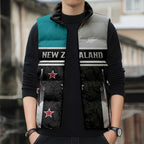 Custom NZ Cricket Pride Sleeveless Puffer Jacket Silver Fern Fan Supporter Apparel - Aussie Hoodie