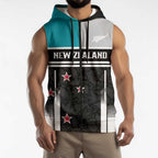 Custom NZ Cricket Pride Sleeveless Zip Hoodie Silver Fern Fan Supporter Apparel LT9