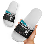 Custom NZ Cricket Pride Slide Sandals Silver Fern Fan Supporter Apparel - Aussie Hoodie