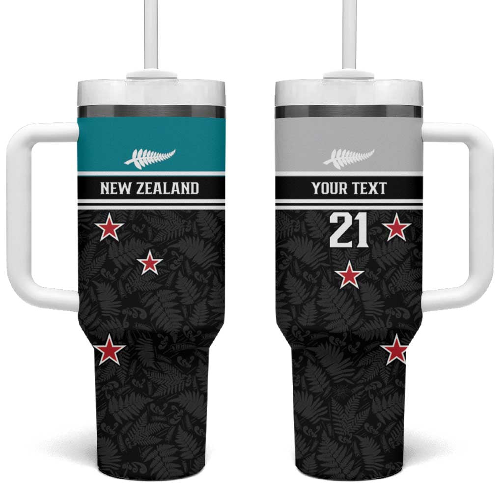 Custom NZ Cricket Pride Tumbler With Handle Silver Fern Fan Supporter Apparel - Aussie Hoodie