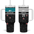 Custom NZ Cricket Pride Tumbler With Handle Silver Fern Fan Supporter Apparel - Aussie Hoodie