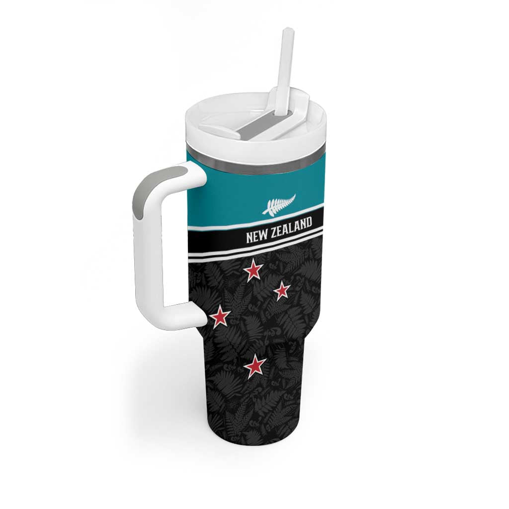 Custom NZ Cricket Pride Tumbler With Handle Silver Fern Fan Supporter Apparel - Aussie Hoodie