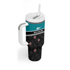 Custom NZ Cricket Pride Tumbler With Handle Silver Fern Fan Supporter Apparel - Aussie Hoodie