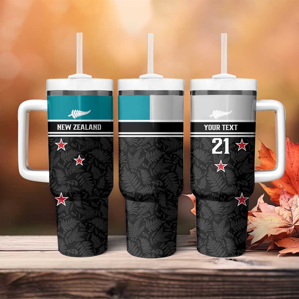 Custom NZ Cricket Pride Tumbler With Handle Silver Fern Fan Supporter Apparel - Aussie Hoodie