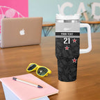 Custom NZ Cricket Pride Tumbler With Handle Silver Fern Fan Supporter Apparel - Aussie Hoodie
