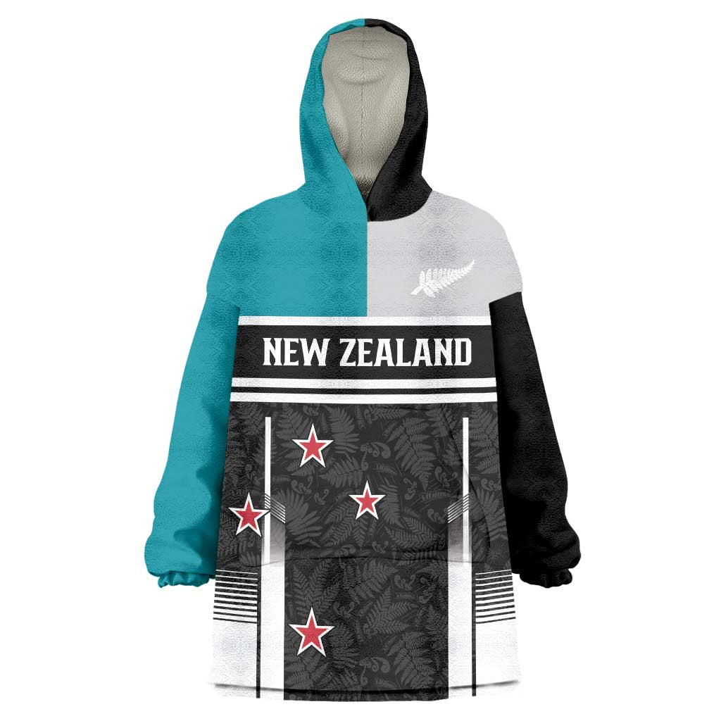 Custom NZ Cricket Pride Wearable Blanket Hoodie Silver Fern Fan Supporter Apparel - Aussie Hoodie