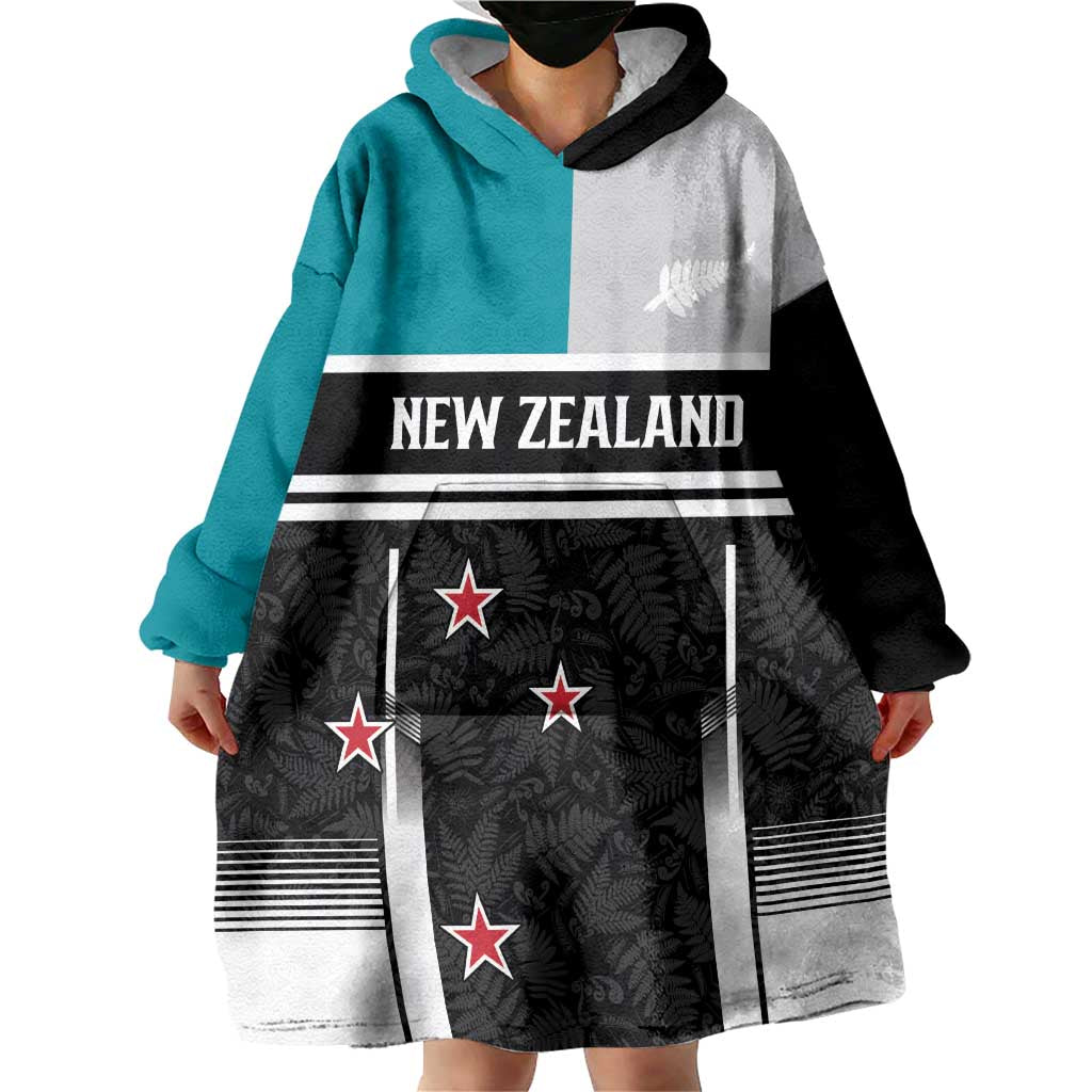 Custom NZ Cricket Pride Wearable Blanket Hoodie Silver Fern Fan Supporter Apparel - Aussie Hoodie