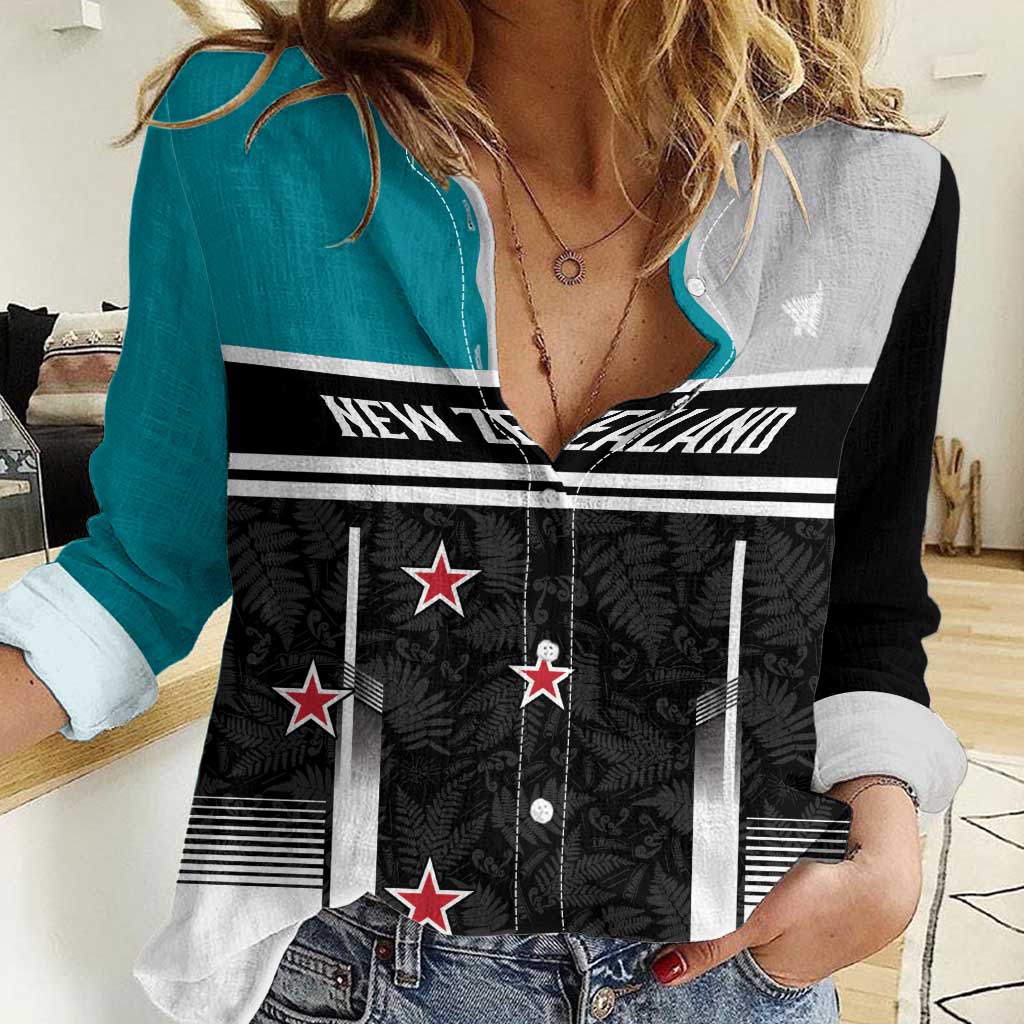 Custom NZ Cricket Pride Women Casual Shirt Silver Fern Fan Supporter Apparel - Aussie Hoodie
