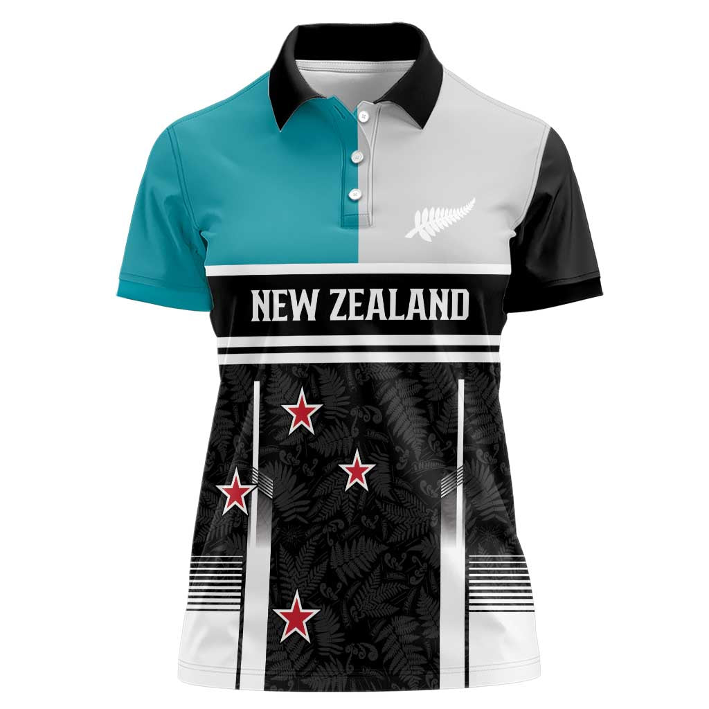 Custom NZ Cricket Pride Women Polo Shirt Silver Fern Fan Supporter Apparel - Aussie Hoodie