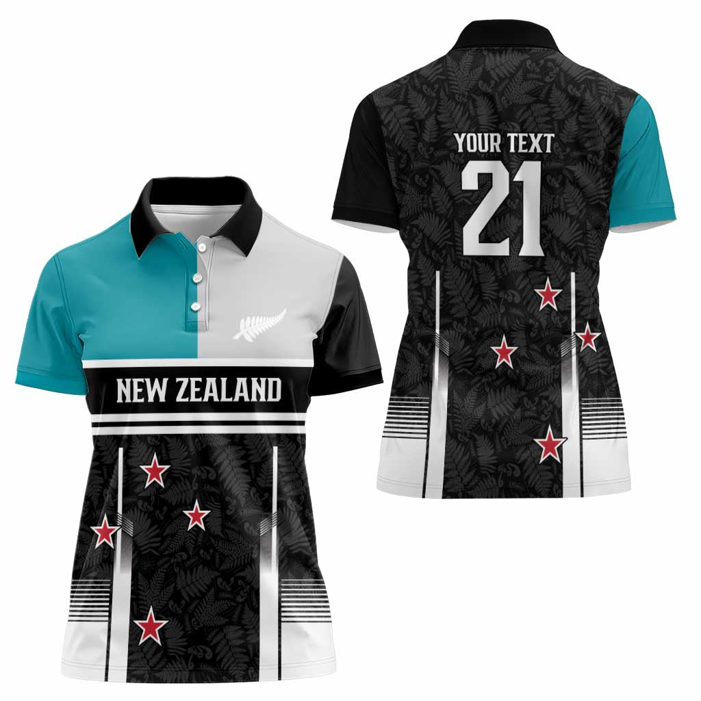 Custom NZ Cricket Pride Women Polo Shirt Silver Fern Fan Supporter Apparel - Aussie Hoodie