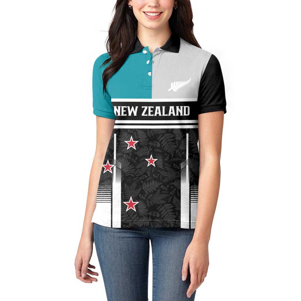 Custom NZ Cricket Pride Women Polo Shirt Silver Fern Fan Supporter Apparel - Aussie Hoodie