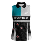 Custom NZ Cricket Pride Women Sleeveless Polo Shirt Silver Fern Fan Supporter Apparel - Aussie Hoodie