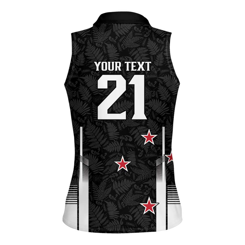 Custom NZ Cricket Pride Women Sleeveless Polo Shirt Silver Fern Fan Supporter Apparel - Aussie Hoodie