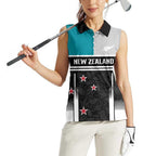 Custom NZ Cricket Pride Women Sleeveless Polo Shirt Silver Fern Fan Supporter Apparel - Aussie Hoodie