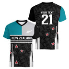 Custom NZ Cricket Pride Women V-Neck T-Shirt Silver Fern Fan Supporter Apparel - Aussie Hoodie