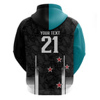 Custom NZ Cricket Pride Zip Hoodie Silver Fern Fan Supporter Apparel - Aussie Hoodie