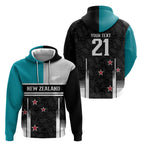 Custom NZ Cricket Pride Zip Hoodie Silver Fern Fan Supporter Apparel - Aussie Hoodie