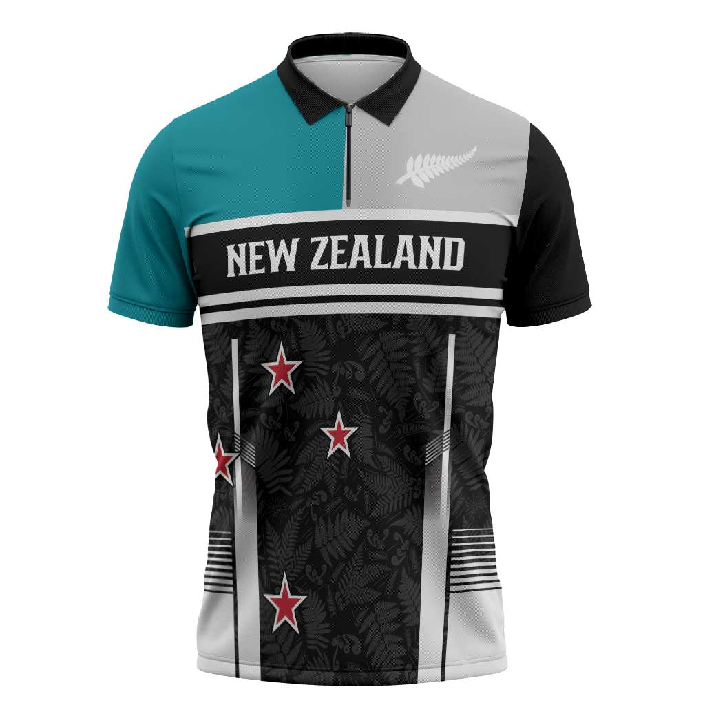 Custom NZ Cricket Pride Zipper Polo Shirt Silver Fern Fan Supporter Apparel - Aussie Hoodie