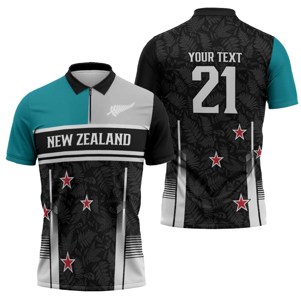 Custom NZ Cricket Pride Zipper Polo Shirt Silver Fern Fan Supporter Apparel - Aussie Hoodie
