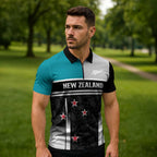 Custom NZ Cricket Pride Zipper Polo Shirt Silver Fern Fan Supporter Apparel - Aussie Hoodie