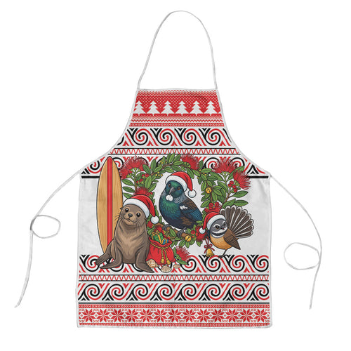 New Zealand Animal Christmas Apron Maori Inspired Kowhaiwhai Patterns