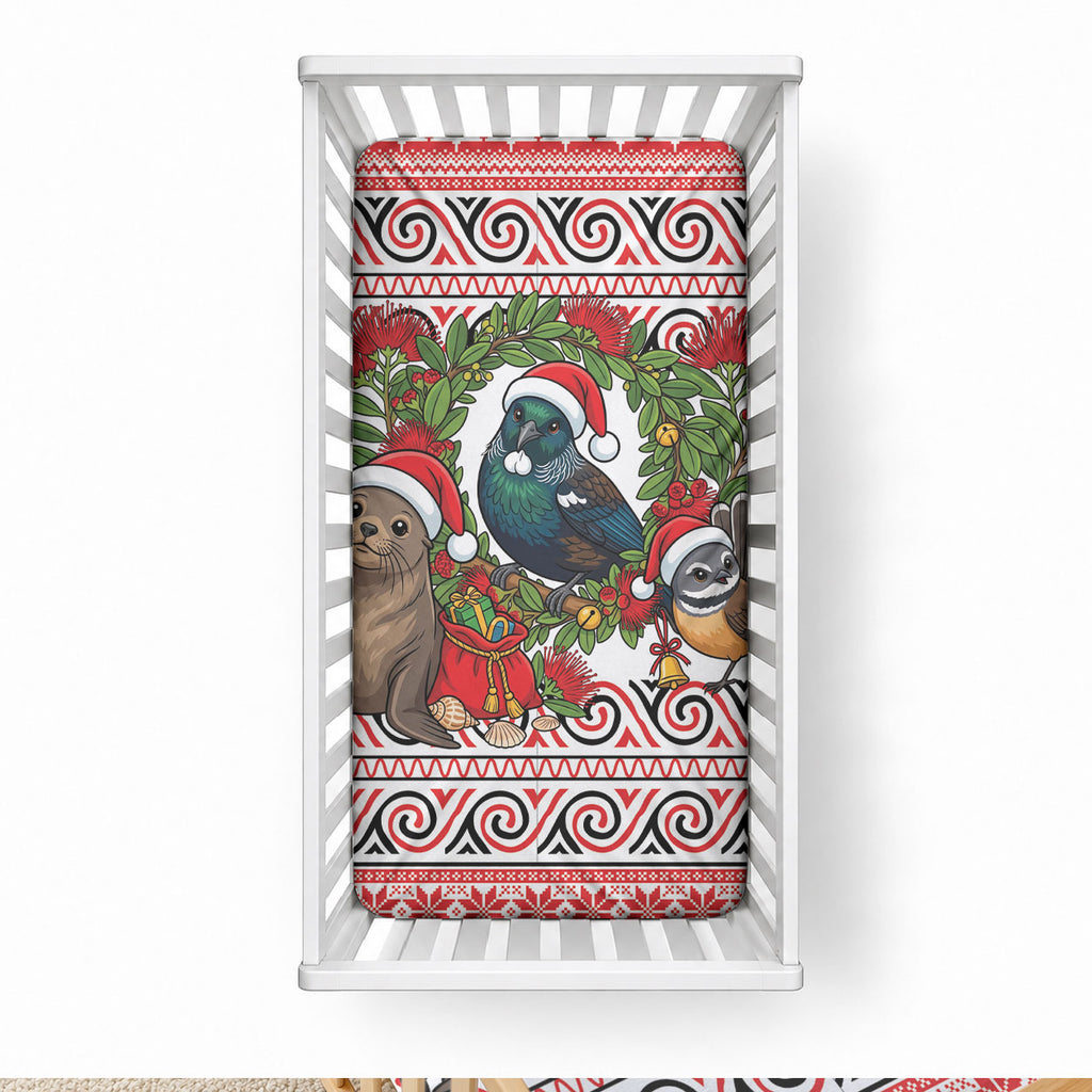 New Zealand Animal Christmas Baby Bed Cover Maori Inspired Kowhaiwhai Patterns