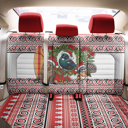 New Zealand Animal Christmas Back Car Seat Cover Maori Inspired Kowhaiwhai Patterns