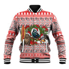 New Zealand Animal Christmas Baseball Jacket Maori Inspired Kowhaiwhai Patterns