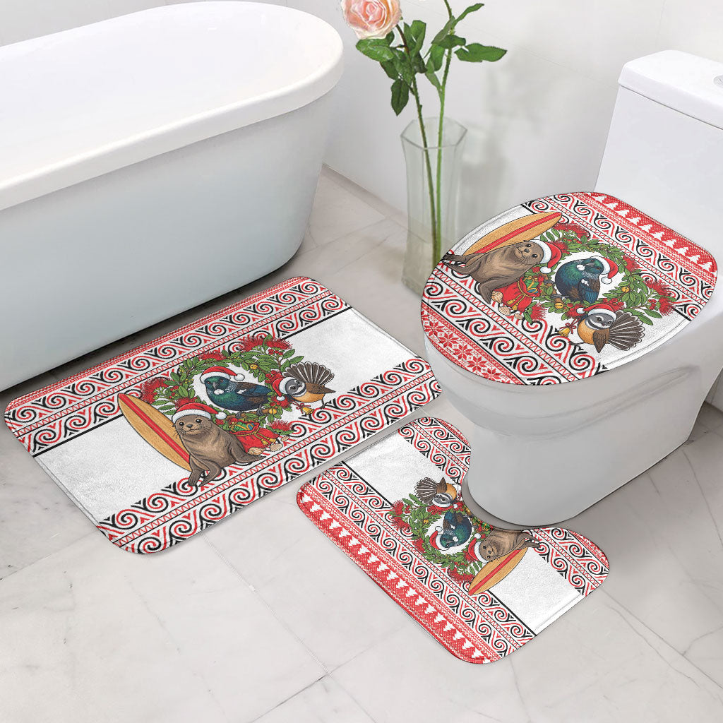 New Zealand Animal Christmas Bathroom Set Maori Inspired Kowhaiwhai Patterns