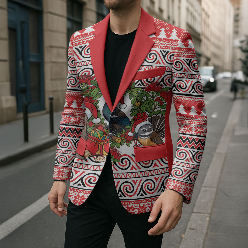 New Zealand Animal Christmas Blazer Maori Inspired Kowhaiwhai Patterns