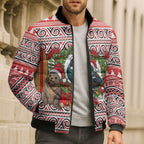 New Zealand Animal Christmas Bomber Puffer Jacket Maori Inspired Kowhaiwhai Patterns