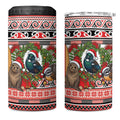 New Zealand Animal Christmas 4 in 1 Can Cooler Tumbler Maori Inspired Kowhaiwhai Patterns