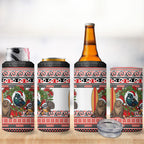 New Zealand Animal Christmas 4 in 1 Can Cooler Tumbler Maori Inspired Kowhaiwhai Patterns