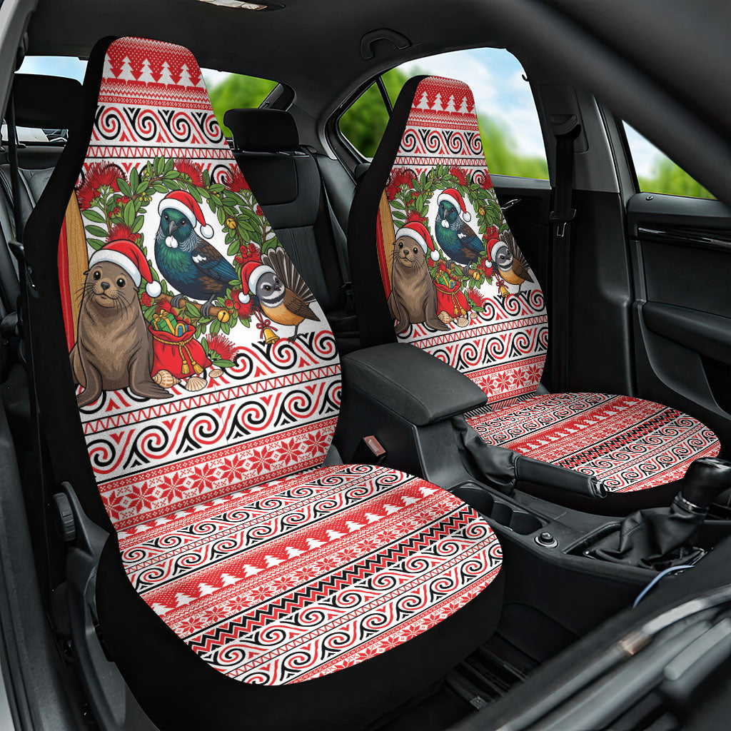 New Zealand Animal Christmas Car Seat Cover Maori Inspired Kowhaiwhai Patterns