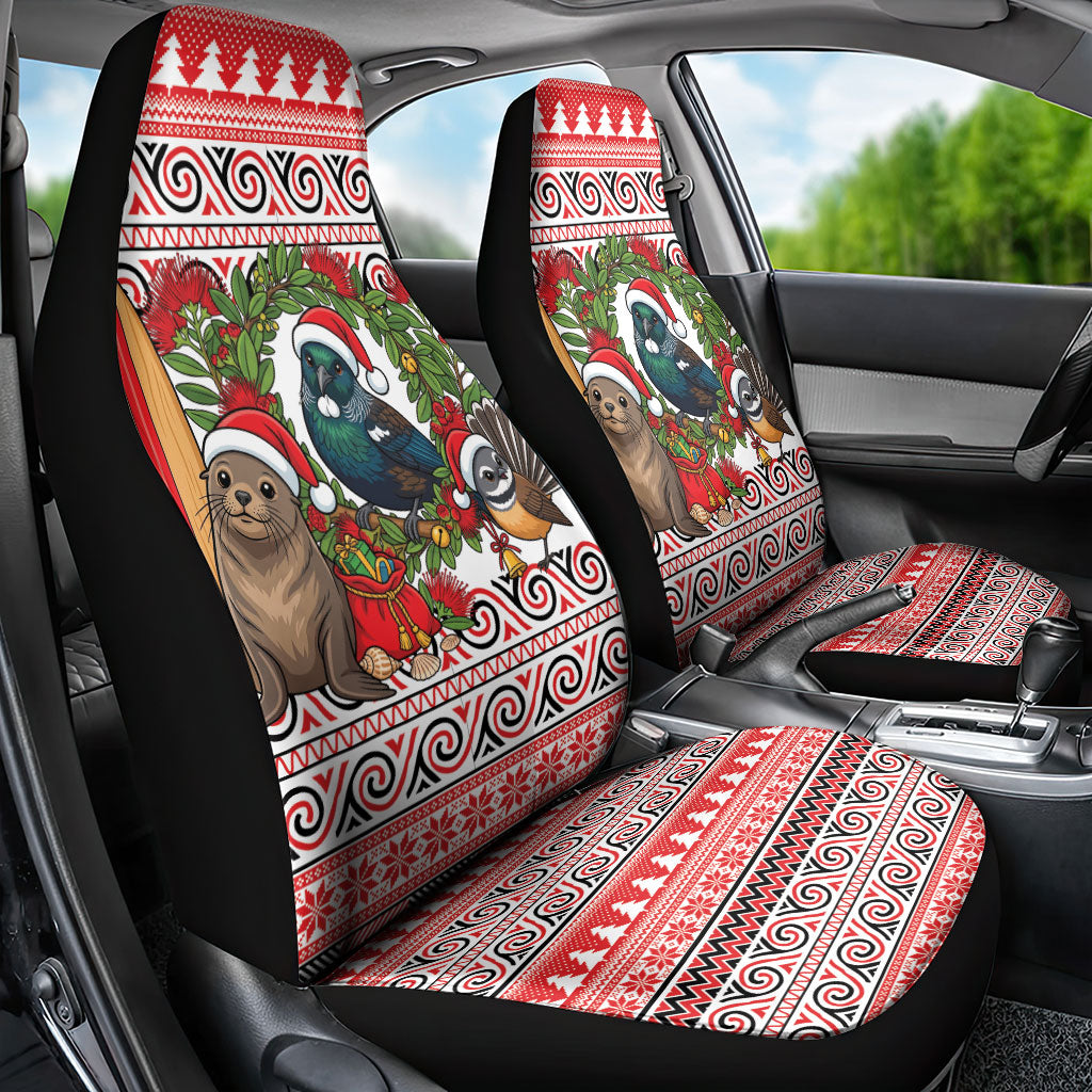 New Zealand Animal Christmas Car Seat Cover Maori Inspired Kowhaiwhai Patterns