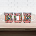 New Zealand Animal Christmas Ceramic Mug Maori Inspired Kowhaiwhai Patterns