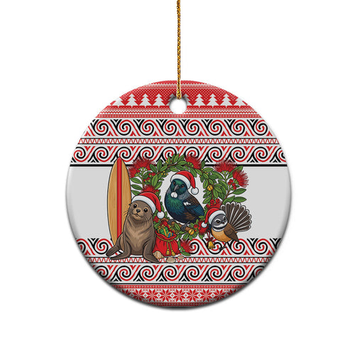 New Zealand Animal Christmas Ceramic Ornament Maori Inspired Kowhaiwhai Patterns
