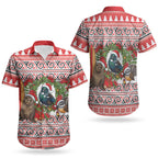 New Zealand Animal Christmas Couples Matching Mermaid Dress and Hawaiian Shirt Maori Inspired Kowhaiwhai Patterns