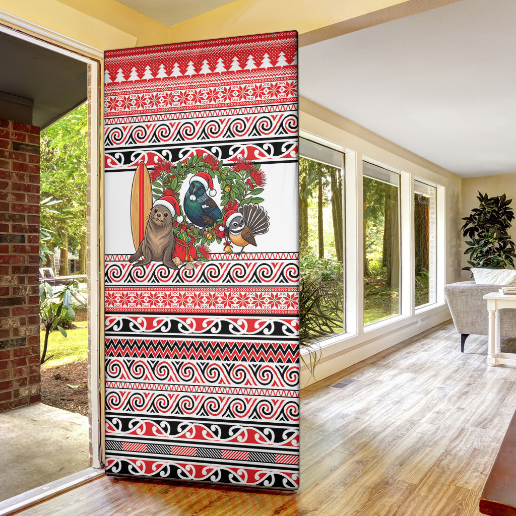 New Zealand Animal Christmas Door Cover Maori Inspired Kowhaiwhai Patterns