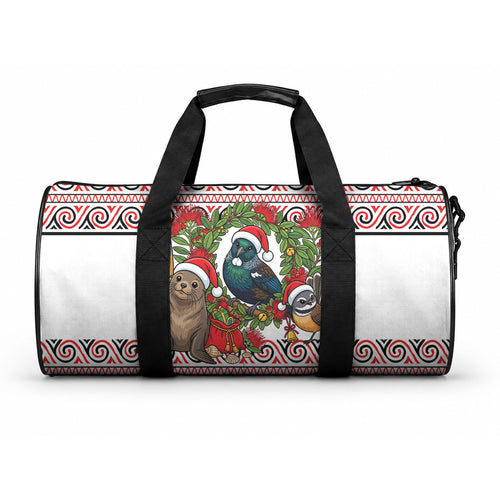 New Zealand Animal Christmas Duffle Bag Maori Inspired Kowhaiwhai Patterns