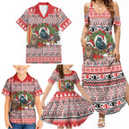 New Zealand Animal Christmas Family Matching Summer Maxi Dress and Hawaiian Shirt Maori Inspired Kowhaiwhai Patterns