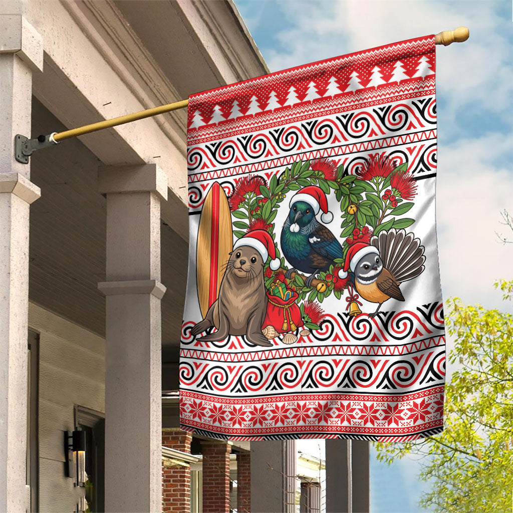 New Zealand Animal Christmas Garden Flag Maori Inspired Kowhaiwhai Patterns